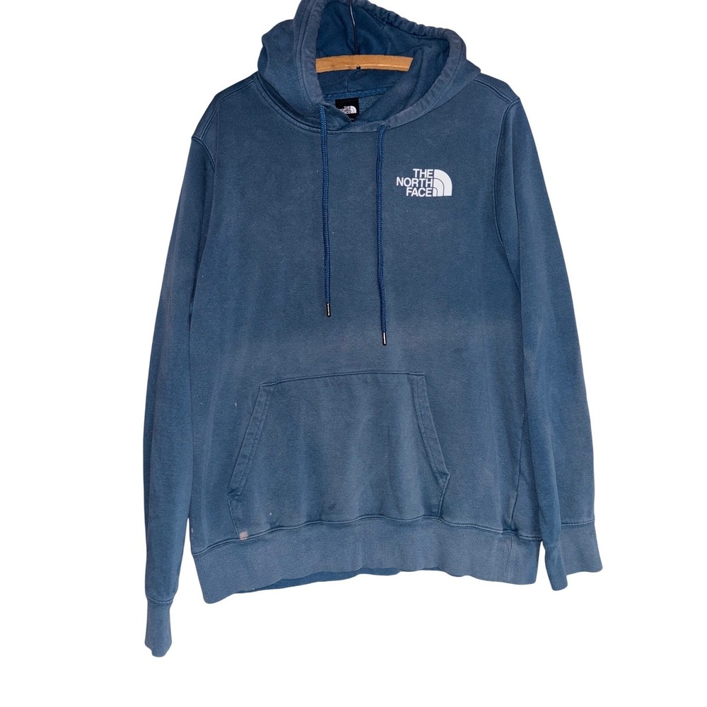 The North Face Womens L Blue Logo Hoodie Pullover Casual Comfort Gorpcore Hiking